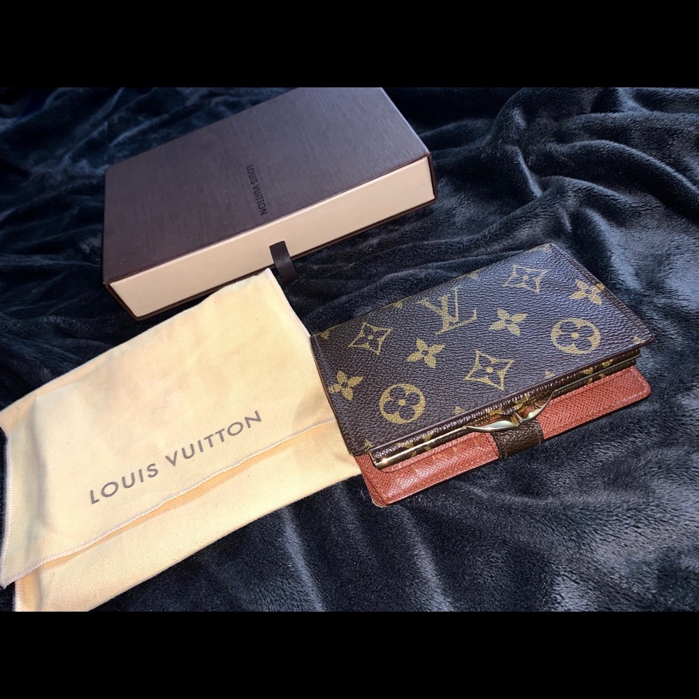 Authentic LV Monogram Canvass French Wallet